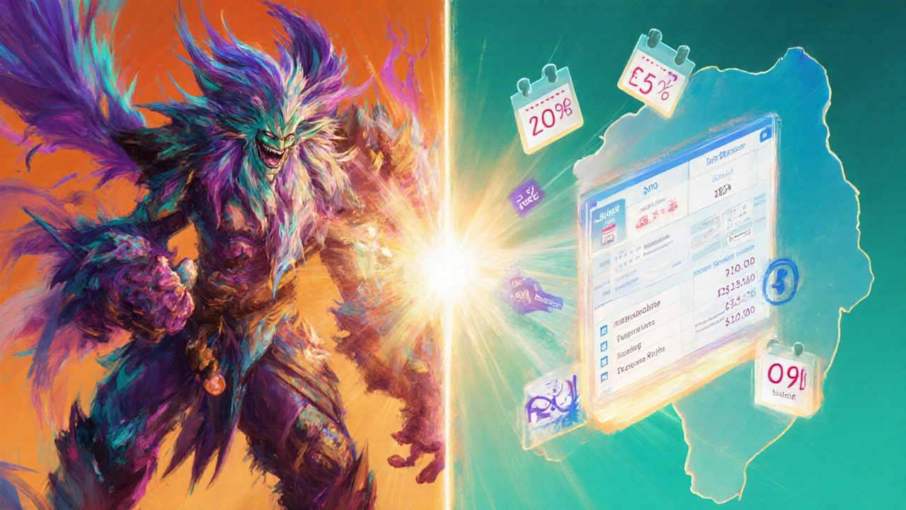 A split scene showing a character sketch alongside floating cost numbers and package icons.